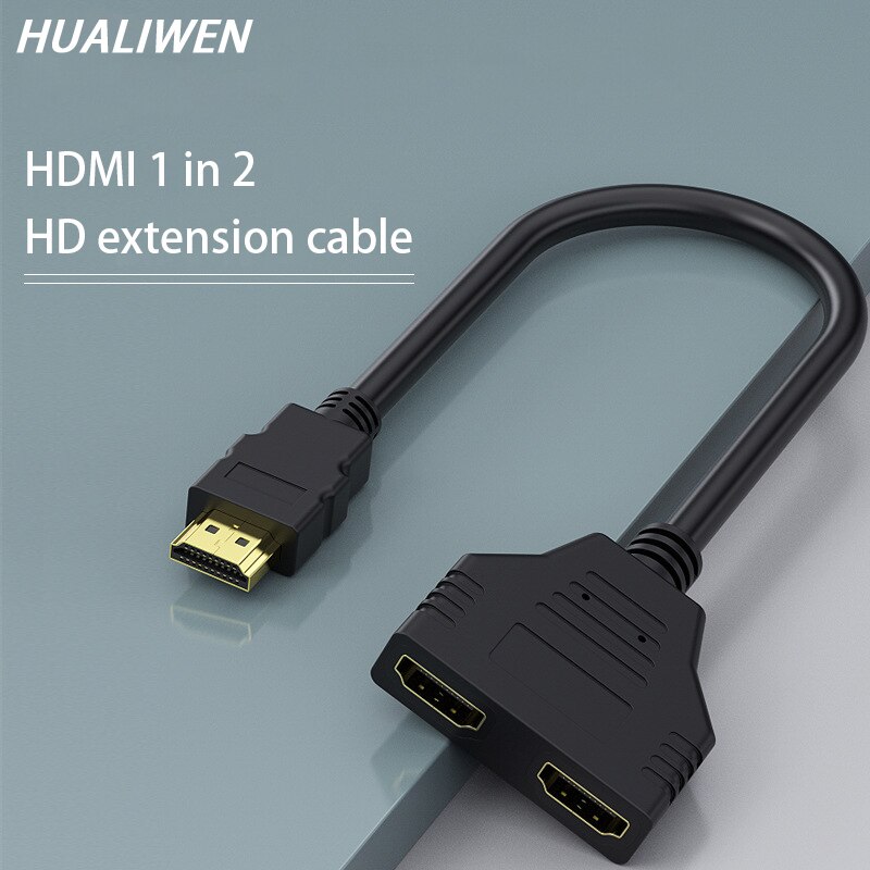 1080P 1 Male To Dual HDMI-ȣȯ 2 Female ̺ HDMI-HD LED LCD HDTV pc ȣȯ й 